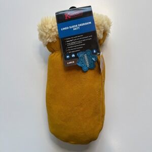 NWT KINCO Lined Suede Leather Deerskin Mitt 1929PL Snow Work Outdoor Farm